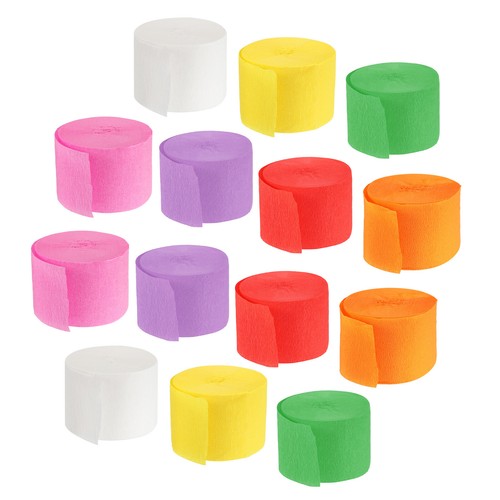 Lot De 10 Rouleaux De Banderoles En Papier Crépon Pour Décorations