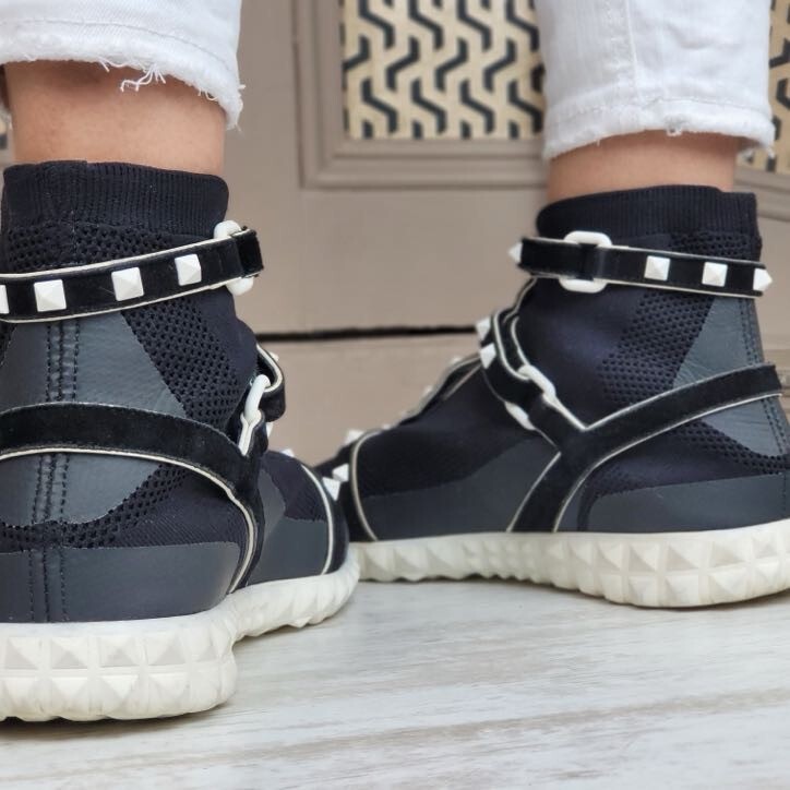 Valentino Rockstud Body Tech Sock Sneakers Trainers Flats