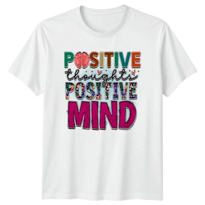 T-Shirt Positive Thoughts Positive Mind Bewusstsein für psychische Gesundheit