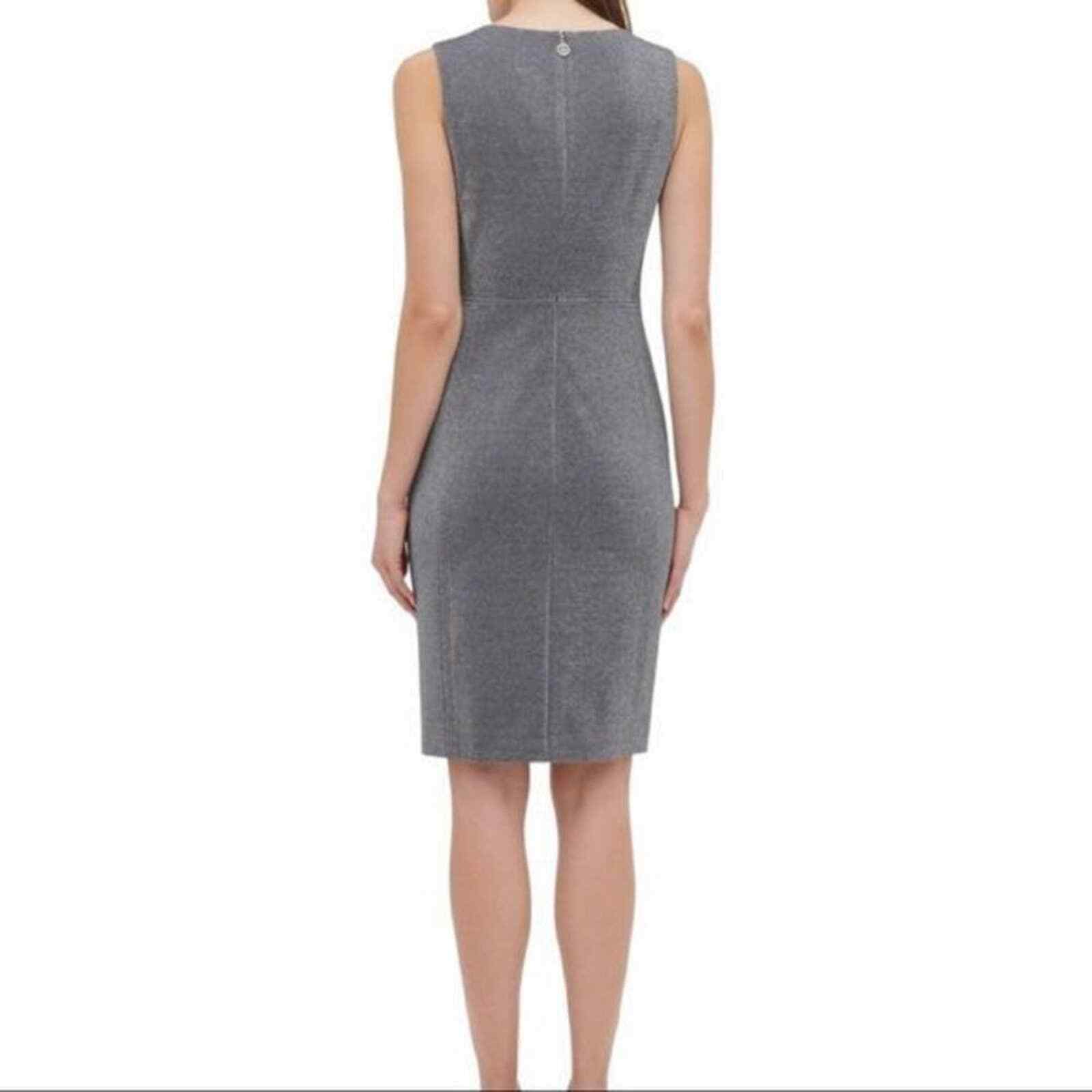 NWT Tommy Hilfiger metallic silver sheath dress size 12 | eBay
