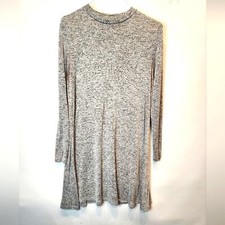 Vintage Forever 21+ Gray Flare Dress Stretch Long Sleeve Plus Size 3X