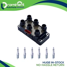 Ignition Coil & 6 NGK Iridium Spark Plug for 1999-2000 Ford Taurus 3.0L V6