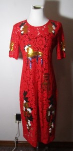 ebay red sequin dress