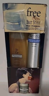 Graham Webb Brit Style Gift Set Hair Spray Wax Pomade Ice Cap Shampoo New