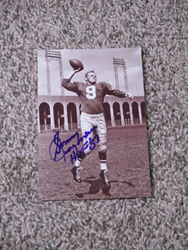 Philadelphia Eagles SONNY JURGENSEN Signed 4x6 Photo NFL HOF AUTOGRAPH 1B