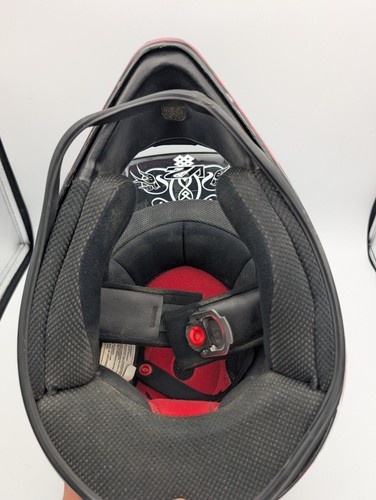 Fox Racing V2 Pilot, Black Red Dirt Bike Helmet Size M( 57-58) CM - Picture 7 of 9