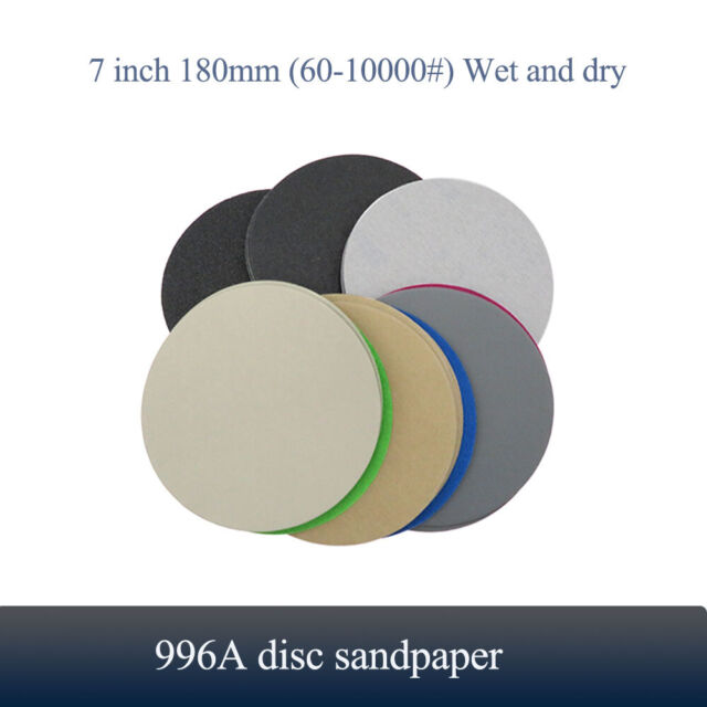 180mm Sanding Discs Sandpaper For Wet Use 7inch Pads Hook & Loop 60-10000 Grit