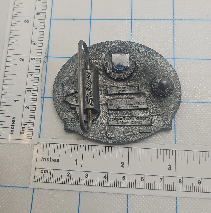 VTG 1990'S CHICAGO BLACKHAWKS COLLECTIBLE BELT BUCKLE #1151/5000 Siskiyou Foto 3 de 4