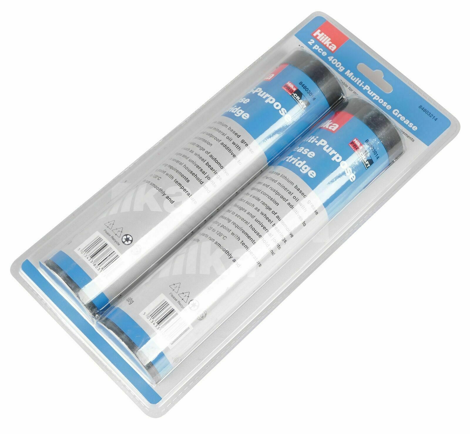 MULTI PURPOSE 2PC 14OZ HILKA GREASE CARTRIDGES 400G FOR 500CC GUN