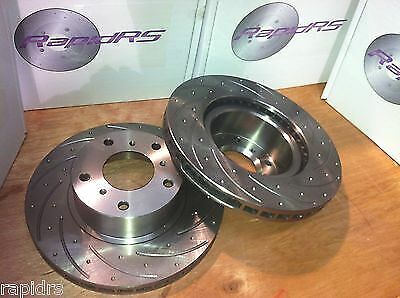 MINI COOPER S 1.6 DISC BRAKE ROTORS SLOTTED PERFORMANCE GROOVED FRONT PAIR 276mm - Picture 3 of 3