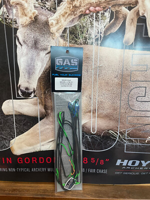 Gas Bowstrings Hoyt VTM 31 Flo Green and Black Strings Black Speed Nocks
