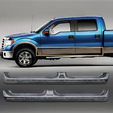 OE Style 2009-2014 Ford Pickup F150 Rocker Panels Super Crew (4 Dr Crew Cab Pair
