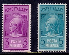 EBS Italy 1947 - Pneumatic Post - Minerva - Posta Pneumatica - PN 18-19 - MNH**
