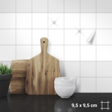 Tile Stickers 9.5 x 9.5cm for Kitchen, Bathroom, Shower, Colours Matt Gloss