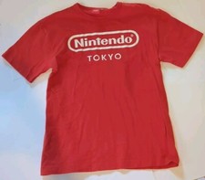 Rare MADE IN JAPAN Nintendo TOKYO Printed T-shirt Red SIZE M