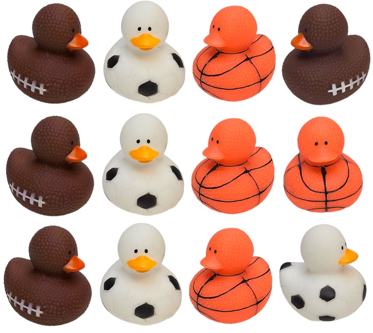 Cool Basketball, Soccer, Football Sport Themed Rubber Ducks (2
