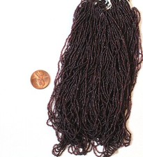 RARE Antique Micro Seed Beads-16-18/0 Transparent Rich Grape Purple-3.4g Hanks