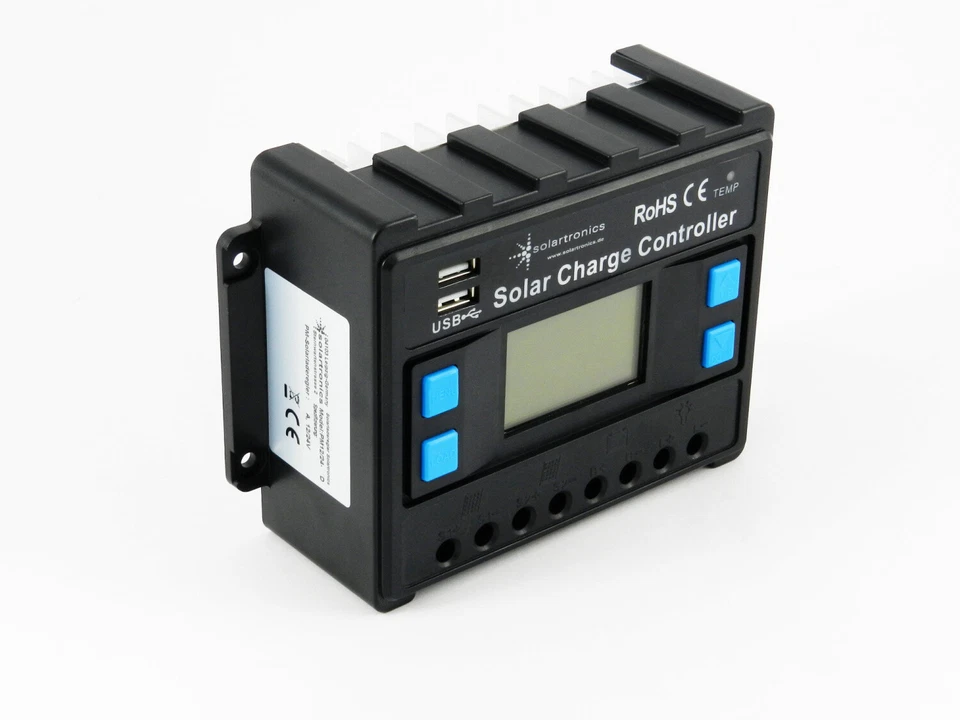 Solar Laderegler blau 20A - 60A 12V/24V PWM Solarladeregler PV solartronics 0% - Bild 3 von 4