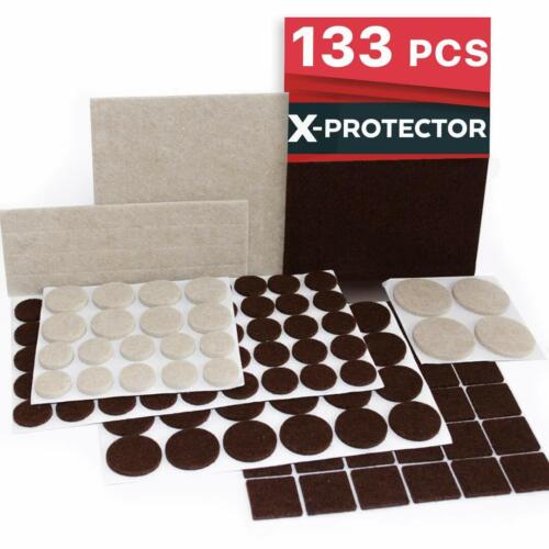 X-PROTECTOR Premium TWO COLORS Pack Furniture Pads 133 piece! Felt Pads - Picture 1 of 6