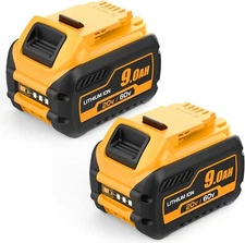 2 PCS 60V Battery 9Ah 60V Max Replacement Battery for DCB615 DCB609 DCB606-2