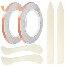 1/4" Copper Back Copper Foil Tape for Stained Glass and Crafts 2 Rolls 36 Yar...