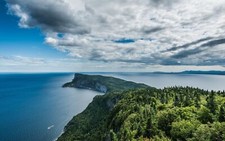 Landscape nature peninsula cliff sea coast national park Custom Gaming Mat Desk