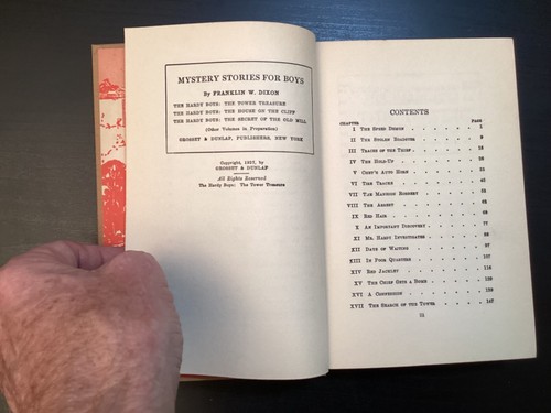 The Tower Treasure by Franklin W. Dixon The Hardy Boys HCDJ 1937 A-16? Tan - Picture 18 of 24