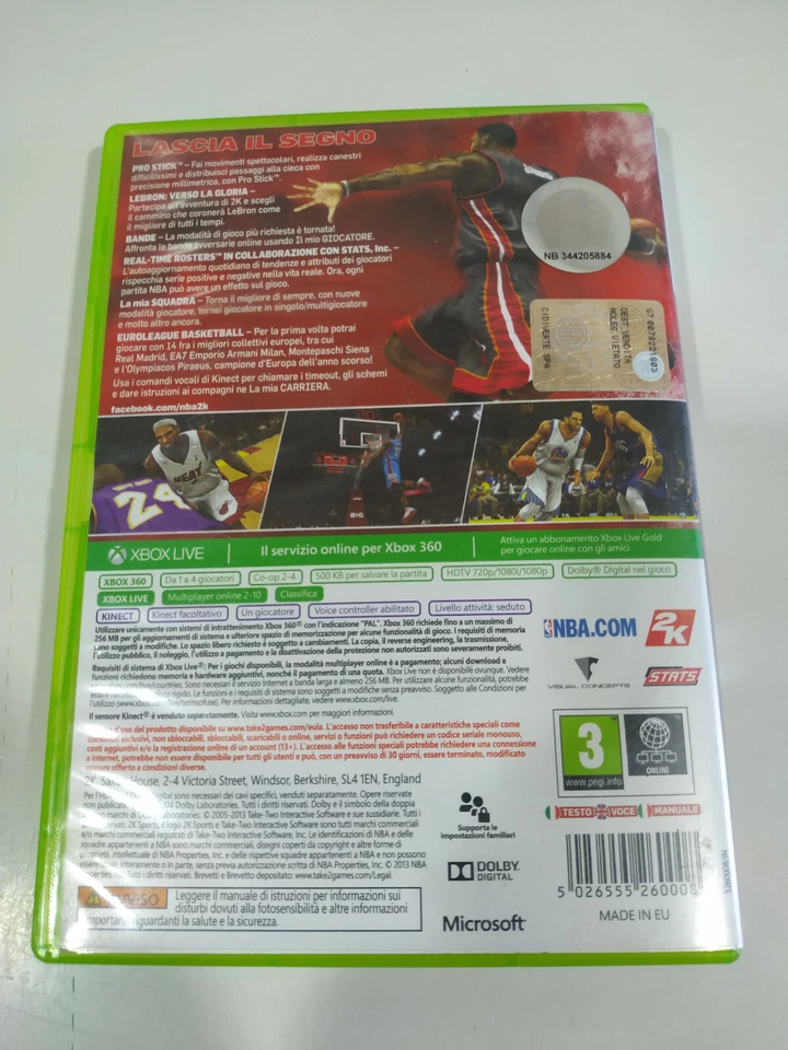 NBA 2K14 Lebron King James 2K - Juego Xbox 360 Edicion Italia PAL - 3T, foto 3 de 5