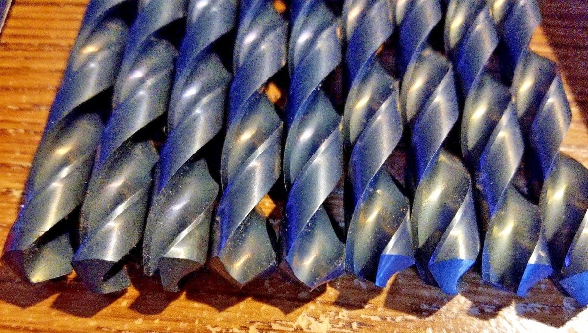 その他 KOBELCO straight shank twist drills Lot of 9 Kobelco Straight Shank Twist Drills HSS Jobbers Length 13