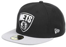New Era NBA Brooklyn Nets Basic Logo Cap 5950 Fitted Team Baseball 6 7/8-7 3/4