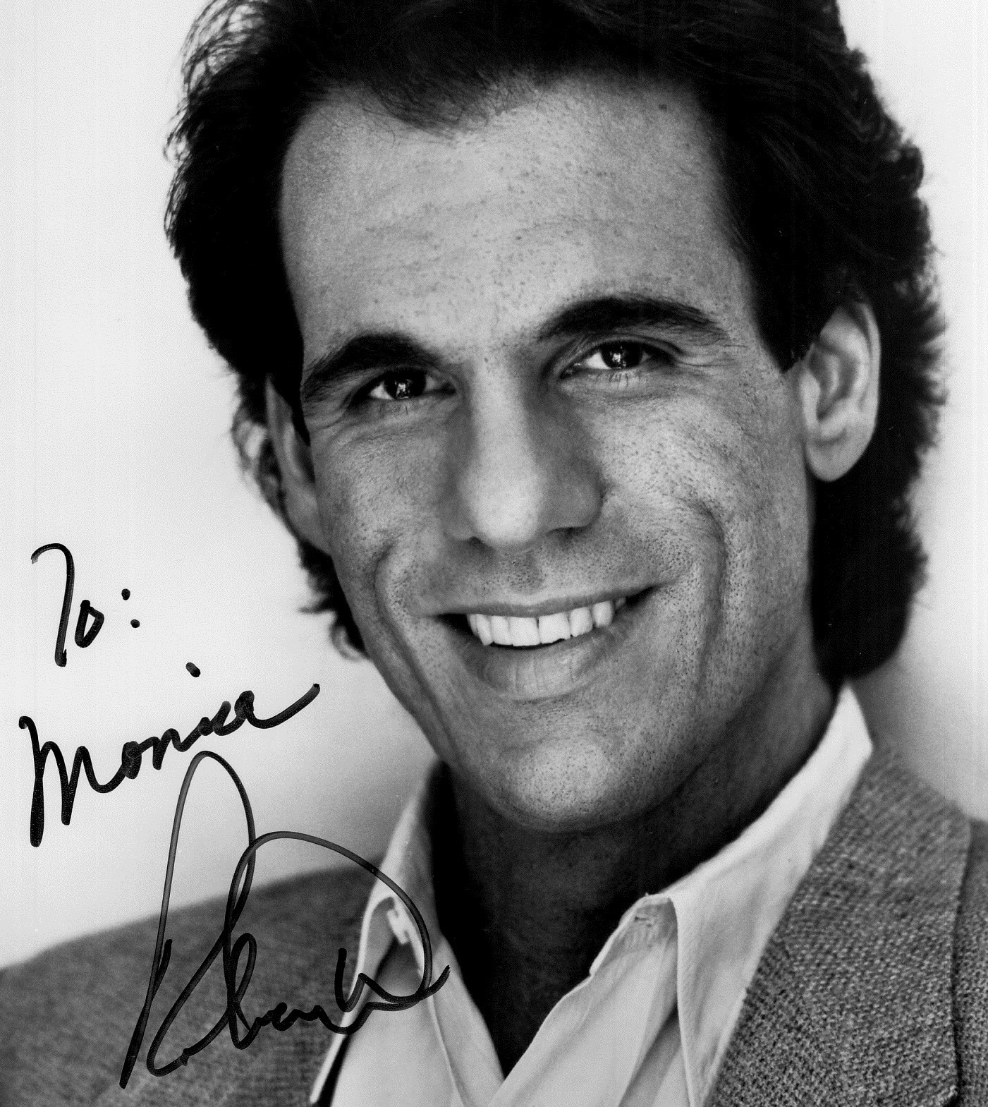 ROBERT DAVI handsigned FANTASTIC YOUNG B/W CLOSEUP 8x10 portrait w