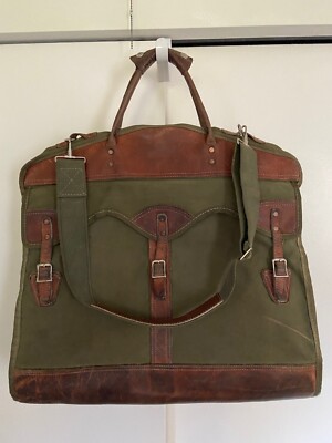 Vtg Orvis Garment Bag Battenkill Luggage Leather Original Strap