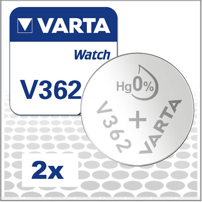 2x Varta SR721SW 362 SR58 Watch Uhrenbatterien Fachhandelsware V362 Batterie