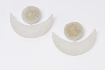 Patrick Retif Paris Lucite Moon Earrings