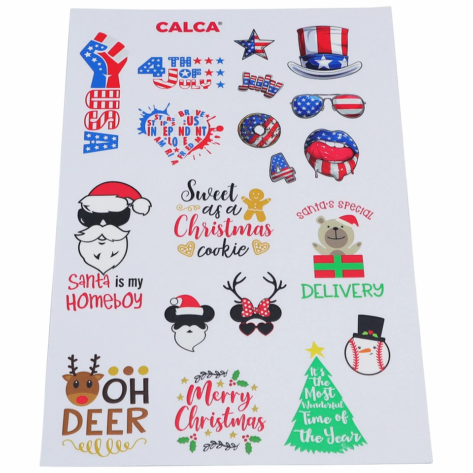 CALCA A4 Size DTF UV Printing Stickers for Water Bottle,Phone Case,Skateboard - Image 2 of 4