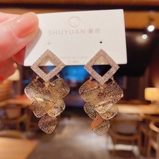 Elegant Multi Layered Leaves Dangle Drop Earrings for Women,Jewelry Gifts