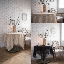 Handmade Tablecloth Hollow Dining Table Cloth Cover Home Coffee Tabletop Decor