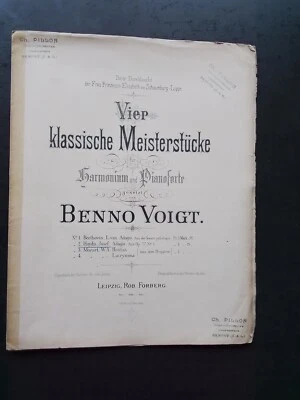 PARTITION ANCIENNE - HAYDN / ADAGIO de l'op 77 n°1 - piano et harmonium - Photo 1/2