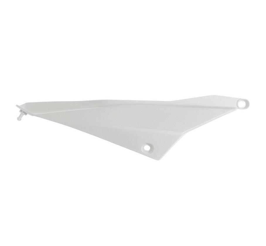 Carenage cache lateral arriere droit Derbi Senda DRD 2011 blanc brillant anti-UV resistant