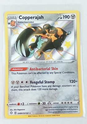 Copperajah SV091/SV122 Shining Fates Holo Rare Pokémon Card 2021