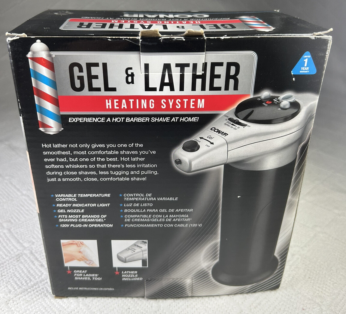 Conair GEL & LATHER Heating System Dispenser Shaving HGL1N New Open Box