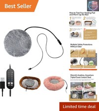 USB Pet Heating Pad with Washable Cover, 5-Temp  Timer   Turn Any Bed Heated...