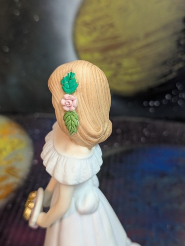 Vintage 7" Enesco 16th Growing Up Girls Birthday Girl Blonde 1982, Damaged Leaf - Picture 16 of 17
