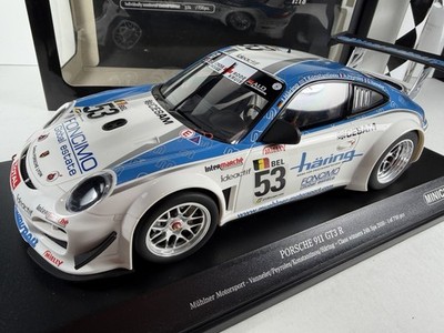 1/18 Minichamps 2010 Muhlner Porsche 911 GT3 R 24H Spa Class Win # 151108953