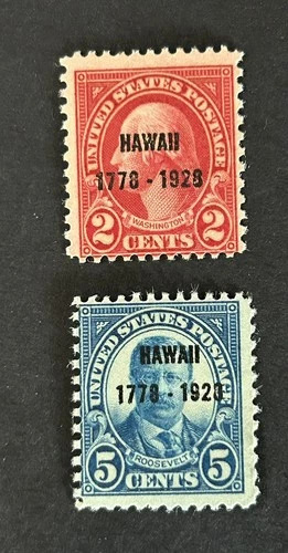 Mint Vintage US Stamps, #647-648, Hawaii … M/OG/NH