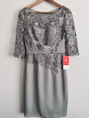 JJS House Outfit Brautmutter Bräutigam silbergrau UK Größe 14 neu mit Etikett Hochzeitsgast