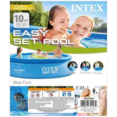 Intex 10'x30'' Easy Set Inflatable Kid Swimming Pool New
