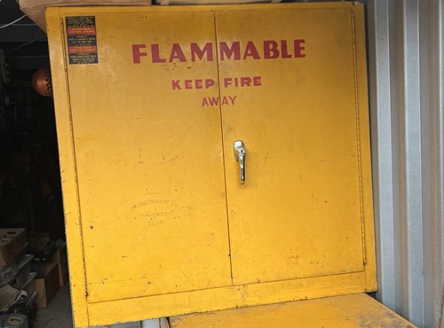 Protectoseal Flammable Storage Cabinet INDUSTRIAL THICK WALLS VERY OLD & solid