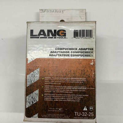 #ad #ad Lang Tools TU 32 25 Diesel Fuel Pressure Adapt Compucheck tu3225 NEW IN BOX $97.25
