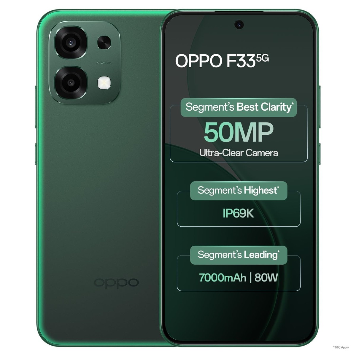 Oppo F33 5G (8GB RAM, 256GB Storage, White) Dimensity 6360 MAX